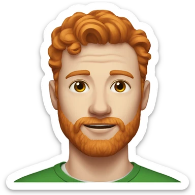 Portrait, Irish Male, 34, Ginger, Kieran sticker