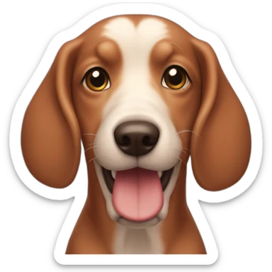 perro salchicha color cafe mini sticker