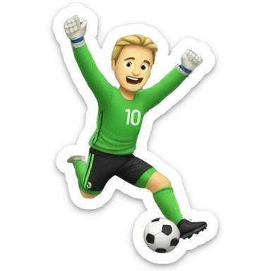 Soccer keeper making a save sticker