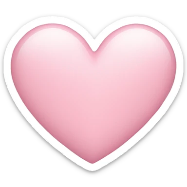 light pink heart sticker