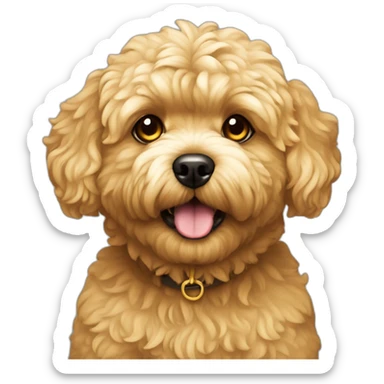 golden maltipoo evil sticker