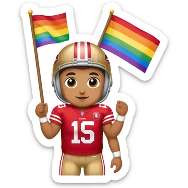 Gay pride 49ers fan sticker
