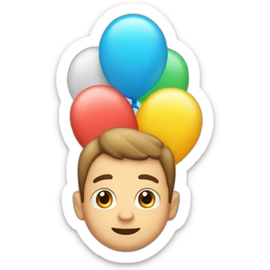 delfino con palloncini sticker