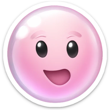 pastel pink soap bubbles sticker