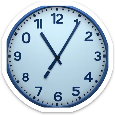 Blue clock change display with this "?", but keep the same background blue sticker