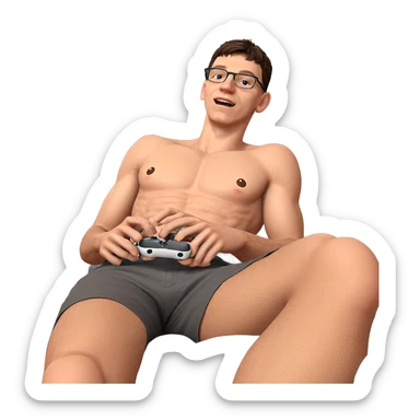 casual indoor gaming session sticker