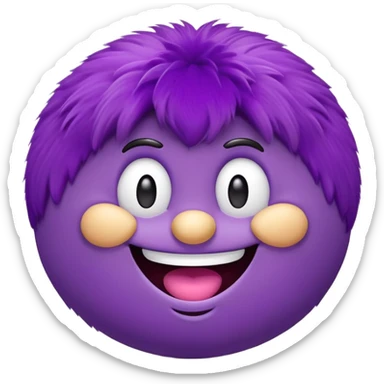 Grimace, the purple McDonald's character with a round body and happy expression sticker