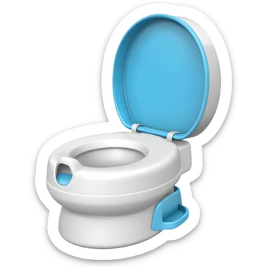 White Children’s potty without a lid  sticker
