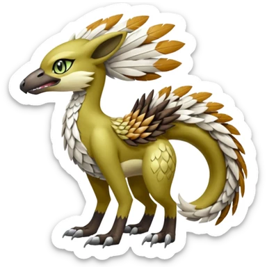 Meloetta-Vernid-Fionbri-Sergal-Pokémon-Digimon-Fakémon-fusion-hybrid-creature sticker