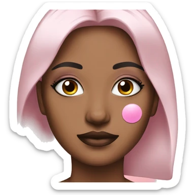 White with Pink makeup pallette sticker