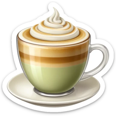 Cappuccino pale olive sticker