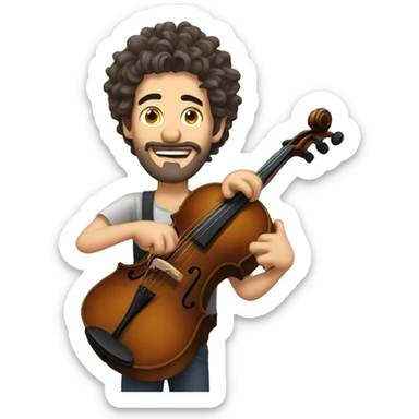 Sam fiddler with crazy hair do sticker