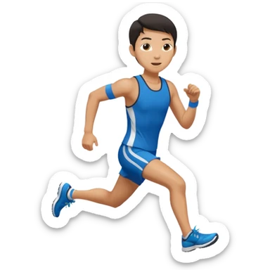 running asian sticker