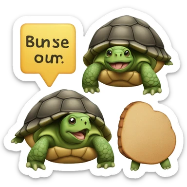 turtle with 🤘 sign sticker