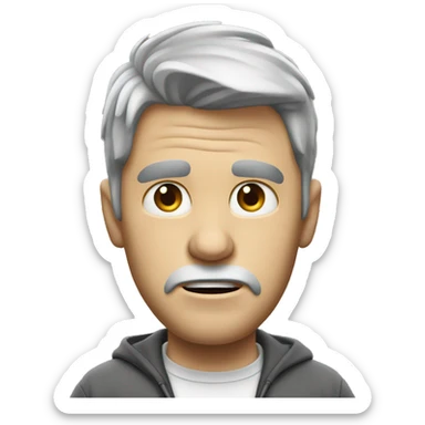 Photorealistic white man scratches his head in confusion sticker