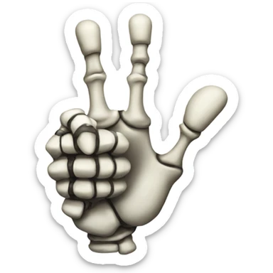 thumbs up skeleton hand sticker