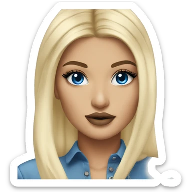 blonde kylie jenner with blue eyes sticker