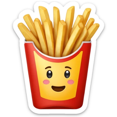 French fries without any smiley on it sticker