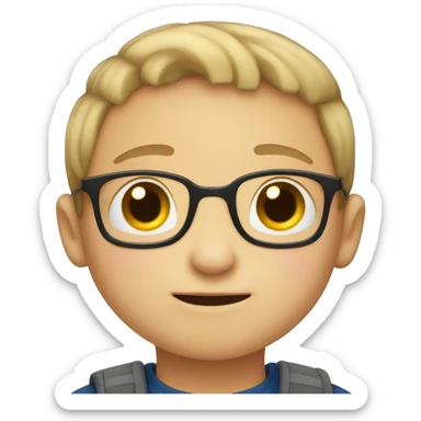 cute boy with downsyndrome sticker