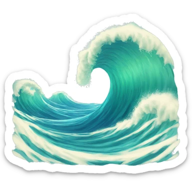 wave summer sticker