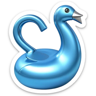 Blauer Haken von tik tok sticker