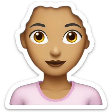 Femme-cheveux-noir-très-court sticker