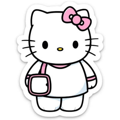 Hello Kitty drawing a picture  sticker