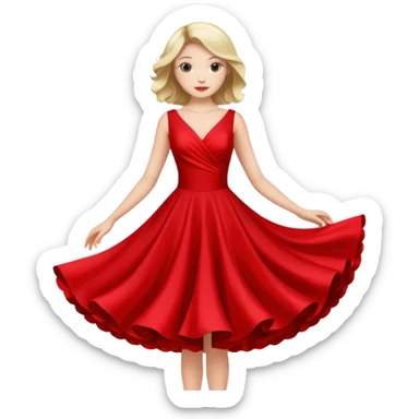 Woman Twirl occasion circle dress sticker