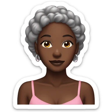Black girl skin care sticker