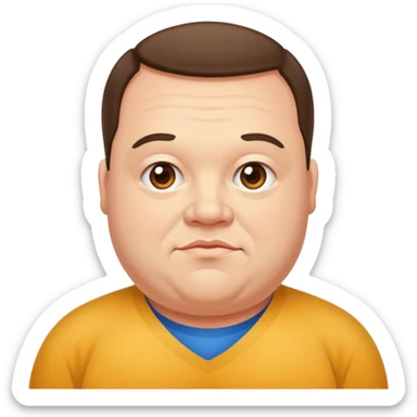 Make me a nice super cool and very huge man who knows all the things about everyone that has down syndrome make it all staticy and multiocolored sticker