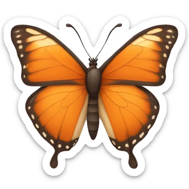 Orange buterfly  sticker