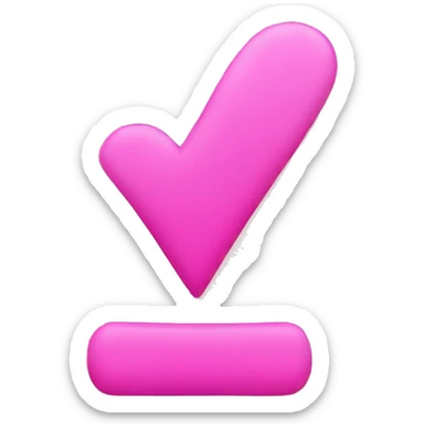 pink checkmark sticker