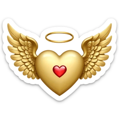 heart with angel wings sticker