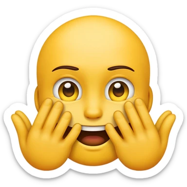 Emoticon with devious look and rubbing hands together sticker