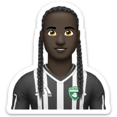aboubakar dialo avec des tresse sticker