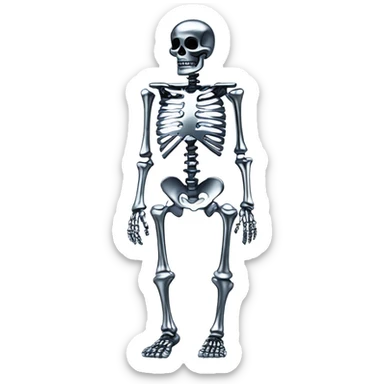 Skeleton made out of chrome sticker