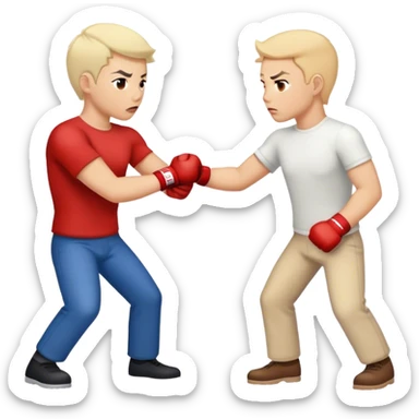 Canadian vs American fighting sticker