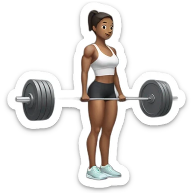 woman doing single leg deadlift sticker