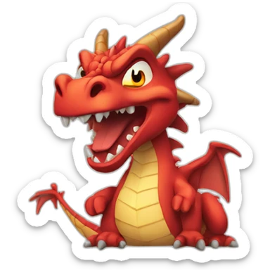 Angry dragon sticker