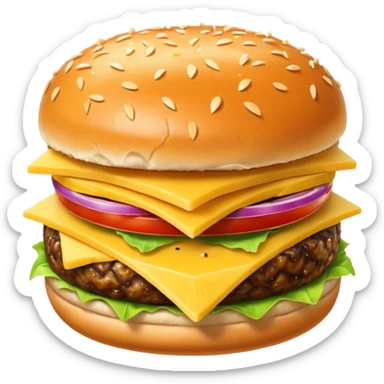 Pinapple in a burger sticker