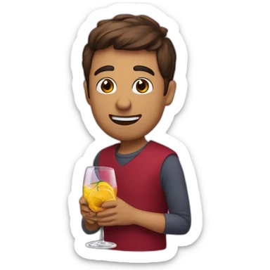 Jamy qui boit une sangria sticker