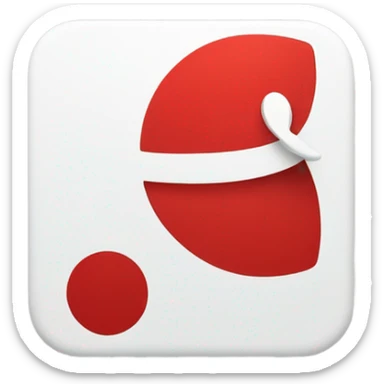 OpenTable Logo. A minimalistic red square emoji with rounded corners, featuring a white abstract circular design resembling a stylized 'O' with a small dot to the left. The design has a clean and modern look, suitable for a restaurant reservation or booking app. sticker