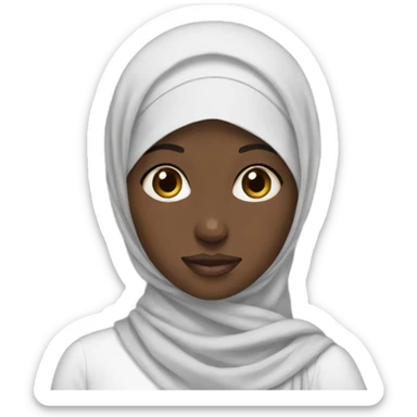 hijabi black girl sticker