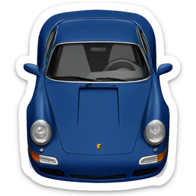 Dark Blue Porsche sticker
