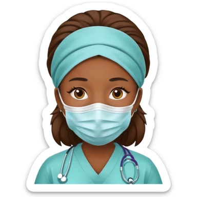 woman health worker sticker