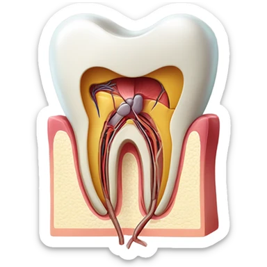 Cross section of a tooth  sticker