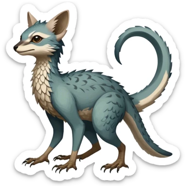 Modern Realistic Rare Fantasy Vernid-Trico-species by LiLaiRa full body sticker