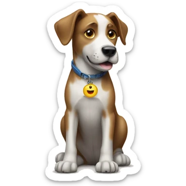 Dog with crocs on sticker