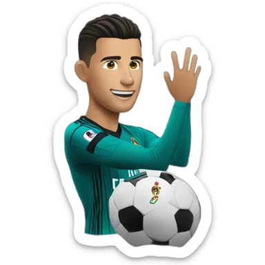 cr7 bebiendo sticker
