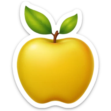Yellow apple sticker